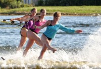    (- barefoot water skiing)